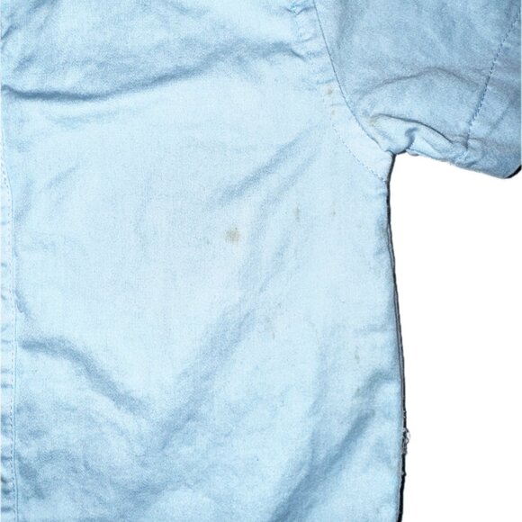 Organic Sky Blue Cotton Woven Collar Shirt and Bermuda Shorts, 6 - 12 months - Picture 4 of 11